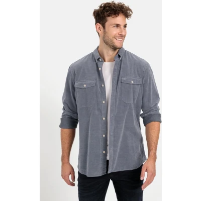Afbeelding van camel active Langarm IN Regular FIT Overhemd, Heren, Maat: 6XL, Denim blue