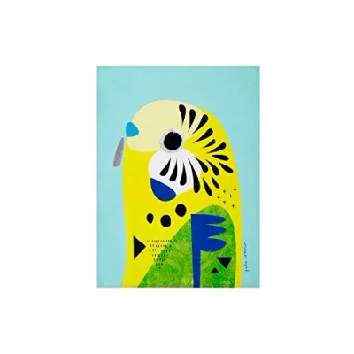 Afbeelding van Maxwell &amp; Williams Pete Cromer Vogels, Theedoek met Grasparkiet, 100% Katoenen Keukendoek, 70 x 50 Centimeter, Meerkleurig