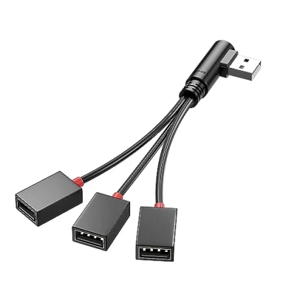 Afbeelding van XAGMODSHN USB Male naar 3 Vrouwelijke Splitter Hub Power Cord Extension Adapter Kabel