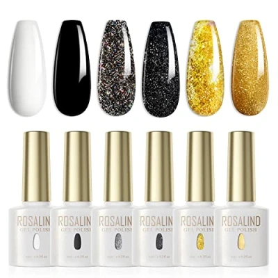 Afbeelding van ROSALIND UV Nagellak Set 6 kleuren Gelnagellak 01