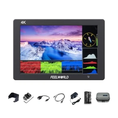 Afbeelding van Feelworld T7 7 inch op camera DSLR veldmonitor HD Focus Video Assist 1920x1200 IPS met 4K HDMI metalen behuizing