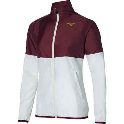 Afbeelding van Mizuno Printed Jacket Trainingsvest, Dames, Maat: Medium, Cabernet/white