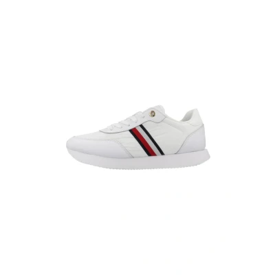 Afbeelding van Tommy Hilfiger Dames Essential Runner Global Stripes Sneakers, Wit, 36 UK, 39 EU