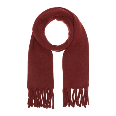 Afbeelding van s.Oliver MIT Fransen Sjaal, Dames, Maat: One Size, Rubinrot