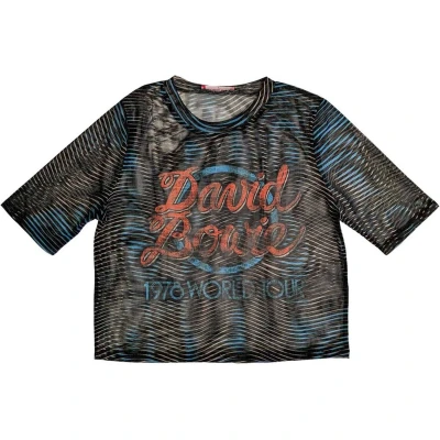 Afbeelding van David Bowie 1978 World Tour Crop top M Zwart