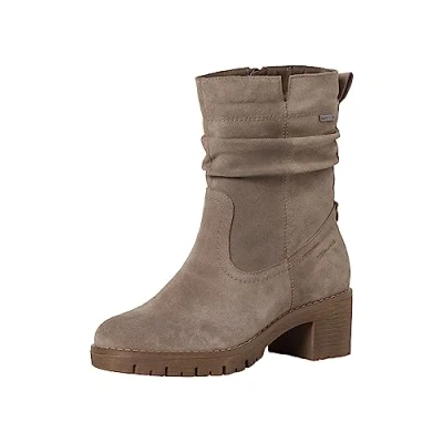 Afbeelding van Tamaris Comfort Korte laarzen, Dames, Maat: 37, Taupe Leer