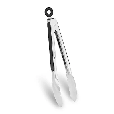 Afbeelding van WINPOST Roestvrijstalen keukentang, 27 cm, roestvrij staal en antislip, hittebestendige handgreep, ideaal voor koken, salade, grillen (27 cm)
