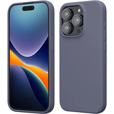 Afbeelding van kwmobile Case voor iPhone 15 Pro Slank TPU Hoesje met Zachte Afwerking In lavendelgrijs
