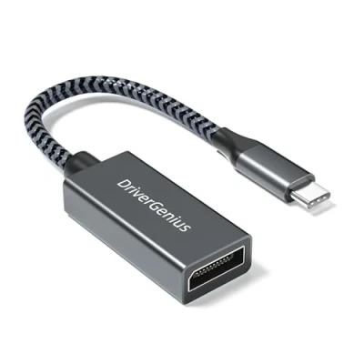 Afbeelding van DriverGenius 8K USB C naar DisplayPort Adapter 7680x4320 Type DP Monitor Video Converter [8K@60Hz / 4K@144Hz, HDR]
