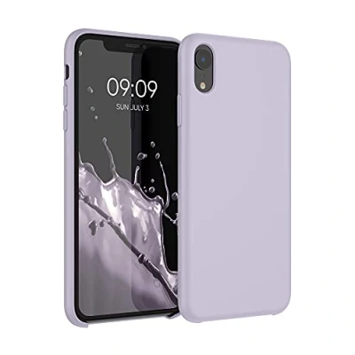Afbeelding van kwmobile telefoonhoesje geschikt voor Apple iPhone XR Hoesje met siliconen coating Smartphone case in lila wolk