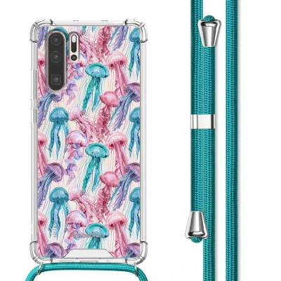 Afbeelding van Huawei P30 Pro Hoesje Kunststof iMoshion Softcase/Koordhoesje/Backcover Jellyfish Watercolor Telefoonhoesje