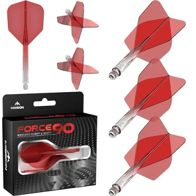Afbeelding van Mission Force 90 Gradient Transparent Red NO6 Dart Flights