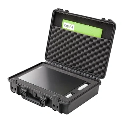 Afbeelding van TOMcase waterdichte outdoorkoffer voor notebook/laptop tot 17&quot; en accessoires, splintervrije harde koffer met configureerbaar rasterschuim, transportkoffer