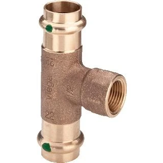 Afbeelding van Profipress T stuk brons 22 mm pers x 1/2&quot; bi.dr.
