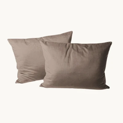 Afbeelding van Kussenslopen Fluweel/Velvet Taupe Grey 60x70 cm 2 Pack