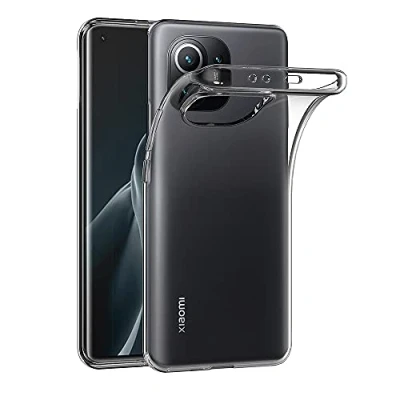 Afbeelding van AICEK Case Compatibel met Xiaomi Mi 11 Hoesje, Transparant Siliconen Bumper Cover Doorzichtige