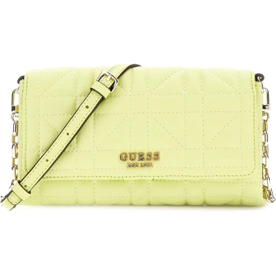 Afbeelding van GUESS Schoudertas Portemonnee Assia Crossbody Flap Organizer Chartreuse Neongeel