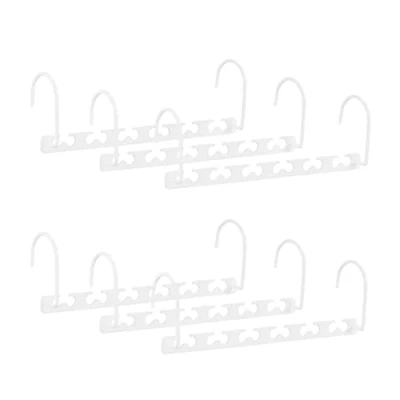 Afbeelding van relaxdays ruimtebesparende hanger 6 stuks kledingkast organizer