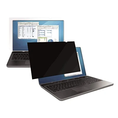 Afbeelding van Fellowes PrivaScreen Anti Glare Privacy Filter en Screen Protector voor Laptop, 14 inch 16:9 breedbeeld eenvoudig te bevestigen verwijderen met Quick onthullen Tabs, zwart