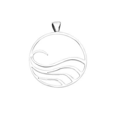 Afbeelding van Nenalina Dames hanger Golf Maritiem uitgesneden in 925 Sterling Zilver