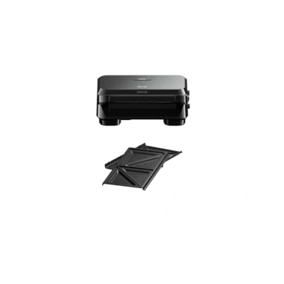 Afbeelding van Braun SnackMaker 5 SM5000 Sandwichmaker met afneembare sandwichplaten, gegoten aluminium, vaatwasmachinebestendige platen, 800 W, zwart
