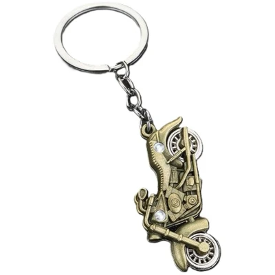 Afbeelding van Retro Motorfiets Sleutelhanger I Sleutelhouder Motor Klassieke Goud