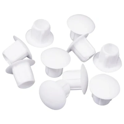 Afbeelding van SKIR&#039;CO (10 stuks) Witte Plastic Gatpluggen 5 mm, Boorgat Cover Caps, Meubelgat Plug, Schroefgat Plugs