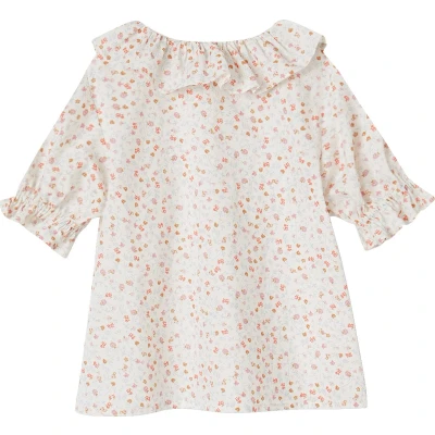 Afbeelding van Vertbaudet Meisjesblouse met kraagje van katoengaas