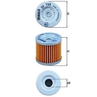 Afbeelding van Mahle Original Oliefilter OX 798