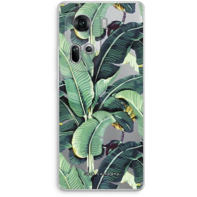 Afbeelding van Case Company® hoesje geschikt voor Oppo Reno 11 Bananenbladeren Soft Cover Telefoonhoesje Bescherming aan alle Kanten en Schermrand
