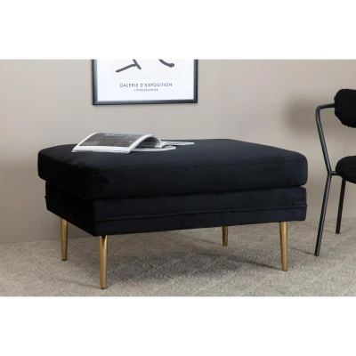 Afbeelding van Svea Tess hocker Velvet zwart