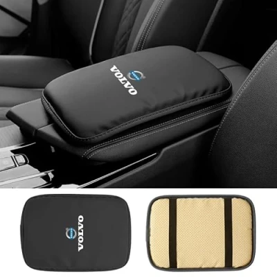 Afbeelding van Auto Stuurwiel Armsteun Cover, Center Console Protector Pad, Box Mat, Interieur Decoratie Accessoires, Voor Volvo XC40 XC60 XC90 V60 V90 V40 S60 S90,bla ck