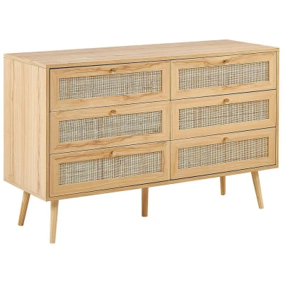 Afbeelding van Beliani Commode PEROTE Lichte houtkleur rotan