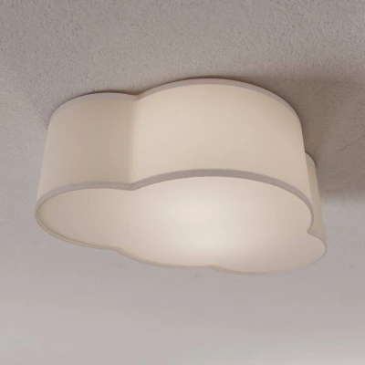 Afbeelding van TK Lighting Plafondlamp Cloud van textiel, lengte 41 cm, grijs