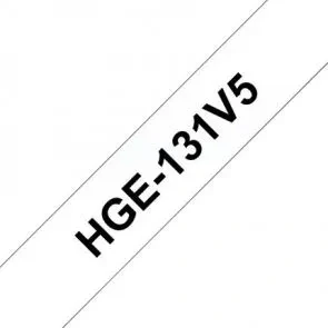 Afbeelding van HGE131 BROTHER P TOUCH 12mm(5) zwart op transparant