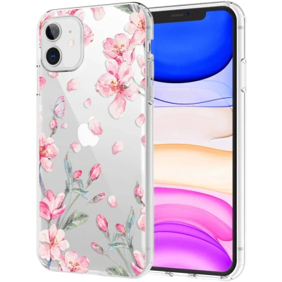 Afbeelding van Apple iPhone 11 Hoesje Siliconen en TPU (zacht) iMoshion Softcase/Backcover Roze Telefoonhoesje