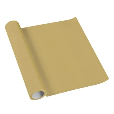 Afbeelding van PAW tafelloper van airlaid (40 cm x 5 m) I tafeldecoratie voor communie, vormsel, bruiloft, verjaardag, tuinfeest, doop tafelkleed effen goud kleur: Monocolor Gold