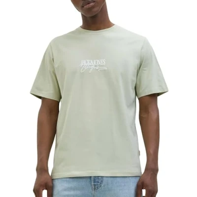 Afbeelding van Jack &amp; Jones LOGO Rundhalsausschnitt Tshirt print, Heren, Maat: Large, Celadon tint