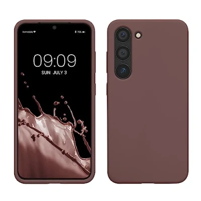 Afbeelding van kwmobile telefoonhoesje compatibel met Samsung Galaxy S23 hoesje Zachte case voor smartphone Back cover in druivenblauw