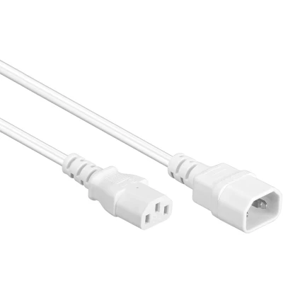 Afbeelding van Allteq C13 naar C14 apparaatsnoer Verlengkabel 1 meter Wit