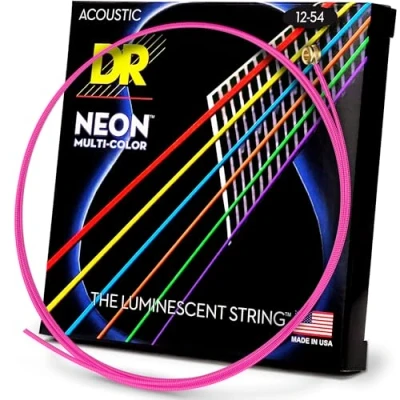 Afbeelding van DR Snaren Multi Color Strings Lite Coated Fosfor Brons Akoestische Gitaar Snaren, Licht NMCA 12