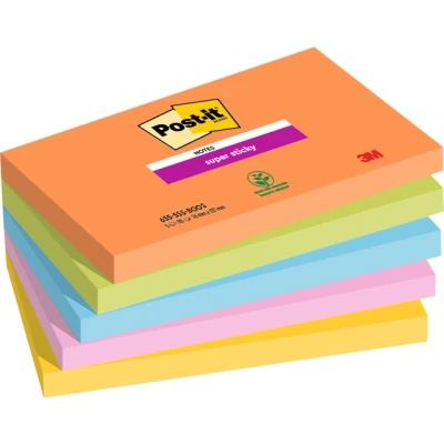 Afbeelding van Memoblok 3M Post it 655 Super Sticky 76X127mm BOOS