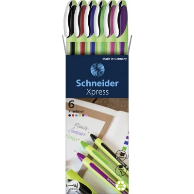 Afbeelding van Schneider Schreibgeräte Rollerballpen Fineliner Xpress 08 Karton Etui 6 Stück 190086 1 stuk(s)
