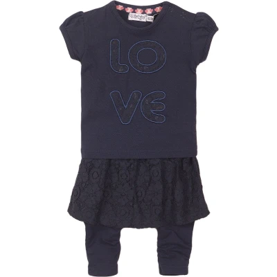 Afbeelding van Dirkje jurk + legging donkerblauw