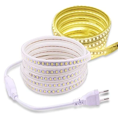 Afbeelding van 220V LED Strip Licht Wit IP67 Waterdicht 3M met EU Stekker, 5730 120 leds/m Soft Strips (Wit, 3)