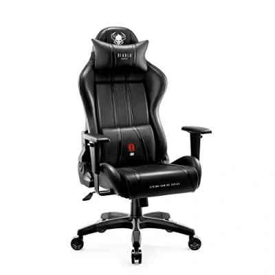 Afbeelding van Diablo X One 2.0 Gaming Stoel Gamestoel Bureaustoel Verstelbare Armleuningen Ergonomisch Ontwerp Nek / Lendenkussen Imitatieleer Kantelfunctie Zwart King (XL)