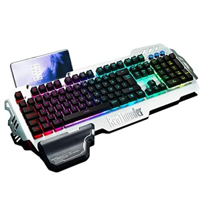 Afbeelding van RedThunder K900 Gaming Toetsenbord Halbmechanisch, QWERTZ DUITSE Lay out, RGB met Achtergrondverlichting, Volledig Metalen Paneel, voor PC/Laptop/Xbox One Gamer