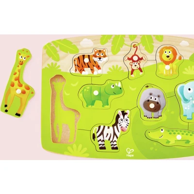 Afbeelding van Hape knoppuzzel jungle 9st