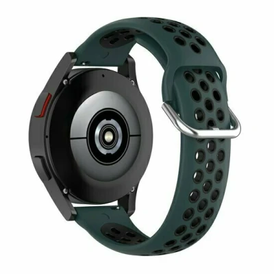 Afbeelding van Garmin Approach S12 / S40 S42 Siliconen sportbandje met gesp Donkergroen + zwart