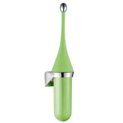 Afbeelding van Marplast Toiletborstel A65801VE Muurbevestiging Groen met chroom vervangbare nylon borstel kop